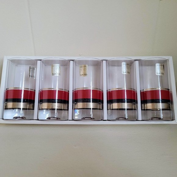 Vintage Pierre Cardin Chrome Glass Tumblers NIB - Picture 2 of 7